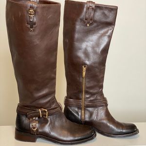 Vince Camuto Kabo Brown Leather Riding Boot, 8